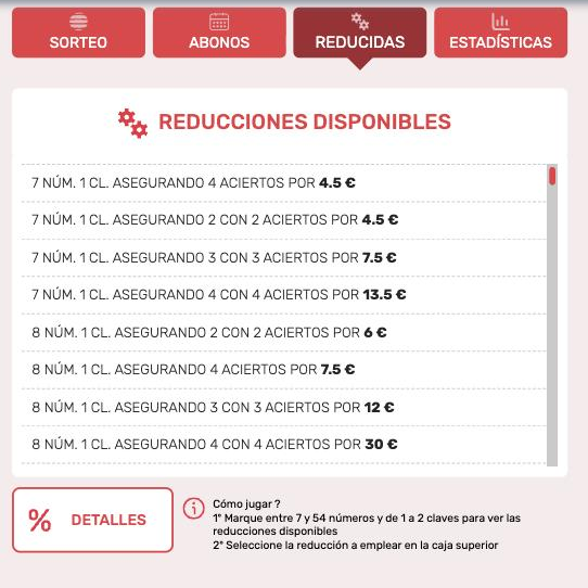 Pesta&ntilde;a REDUCIDAS del boleto de El Gordo de la Primitiva, con las reducciones disponibles y su precio