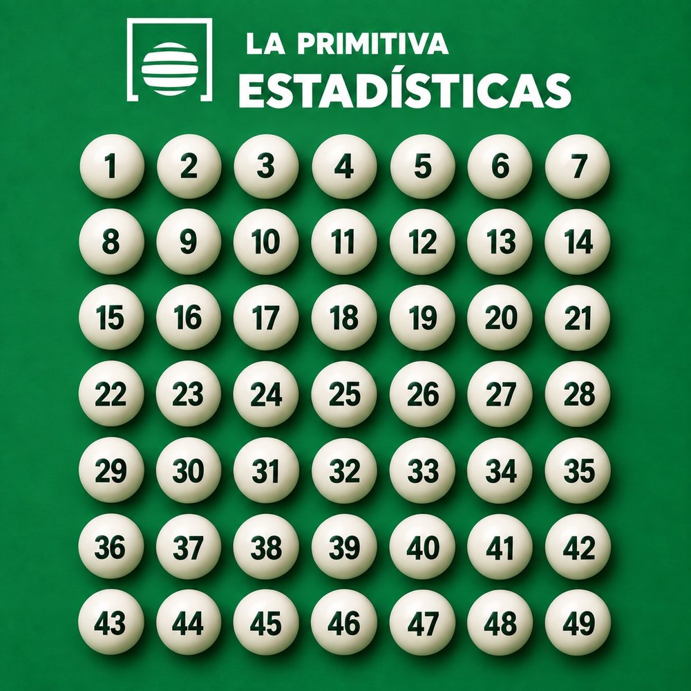Los 49 n&uacute;meros de La Primitiva, del 1 al 49, sin repetir ninguno
