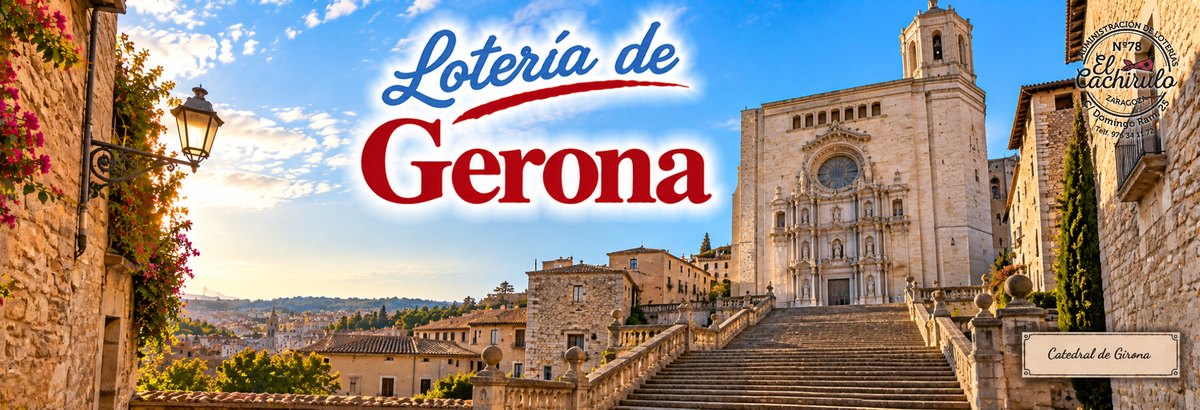 La catedral de Gerona al final de su escalinata, en el casco antiguo de la ciudad