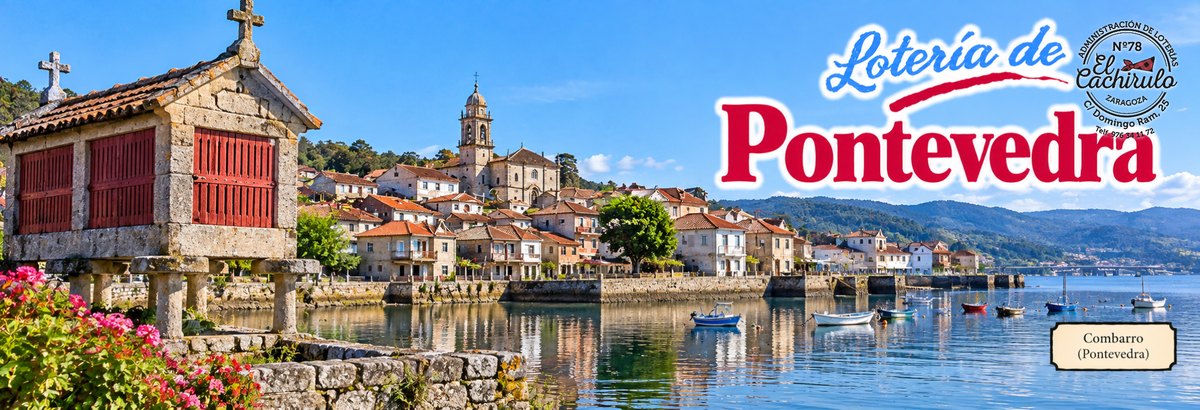 Un h&oacute;rreo junto a la r&iacute;a en Combarro, Pontevedra, con el sello de la Administraci&oacute;n de Loter&iacute;as n&ordm; 78 El Cachirulo
