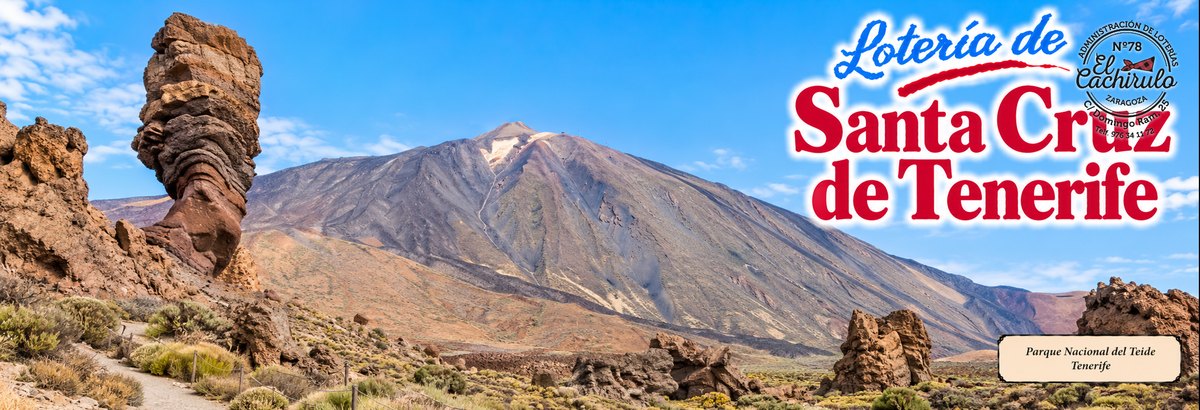 El Teide y el Roque Cinchado, en el Parque Nacional del Teide, con el sello de la Administraci&oacute;n de Loter&iacute;as n&ordm; 78 El Cachirulo